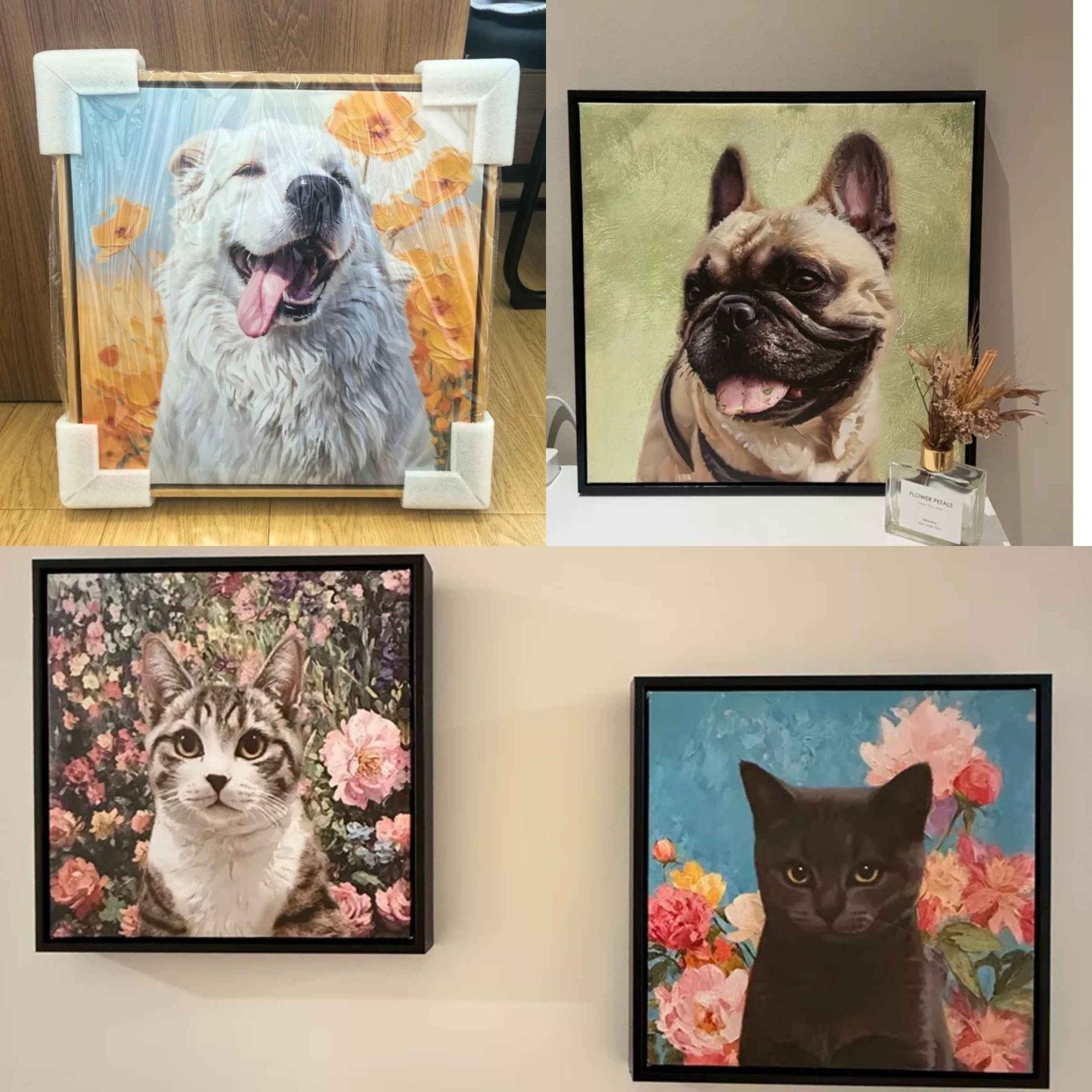 Hand - Drawn Pet Portrait — Framed - Holdmypawart