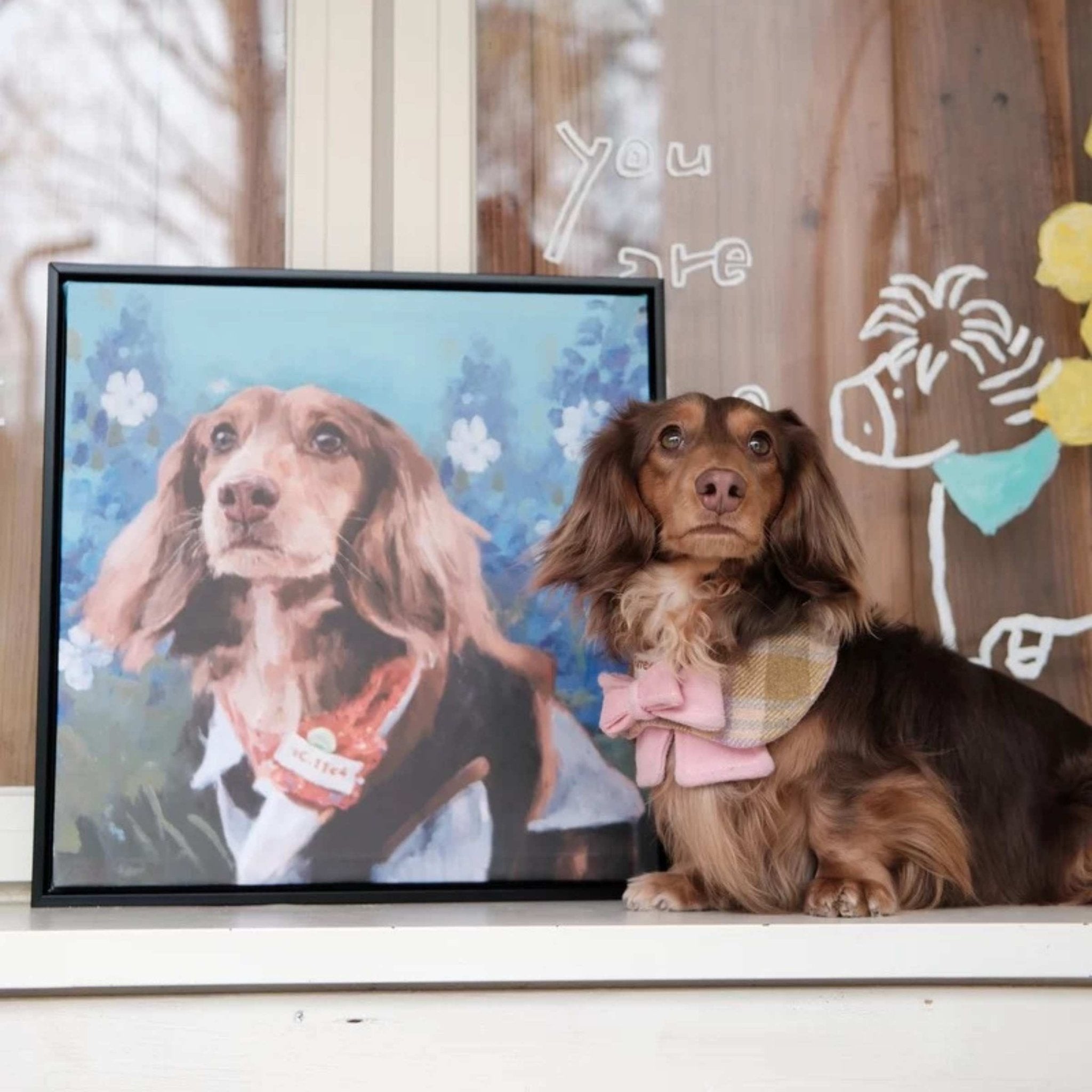 Hand - Drawn Pet Portrait — Framed - Holdmypawart
