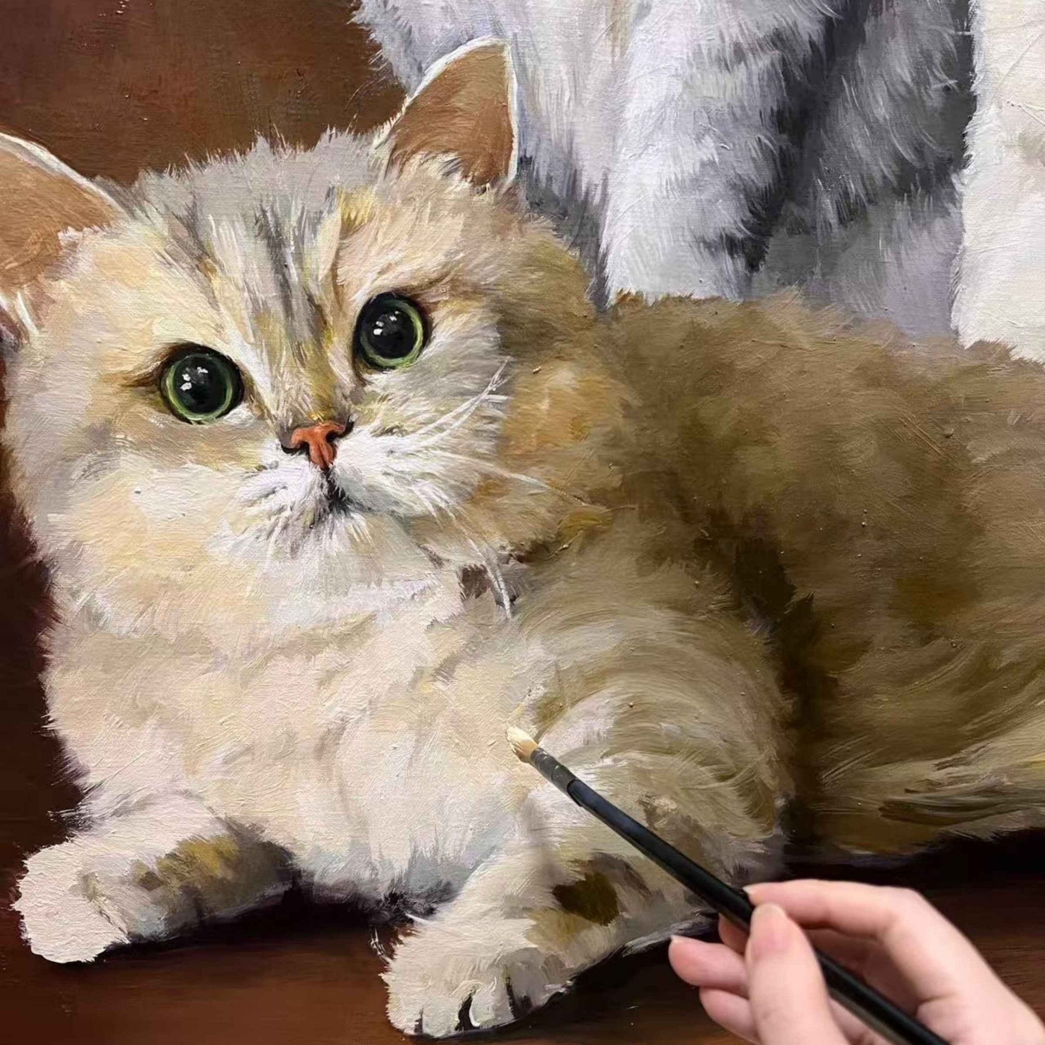 Hand - Painted Pet Portrait —Acrylic on Canvas - Holdmypawart