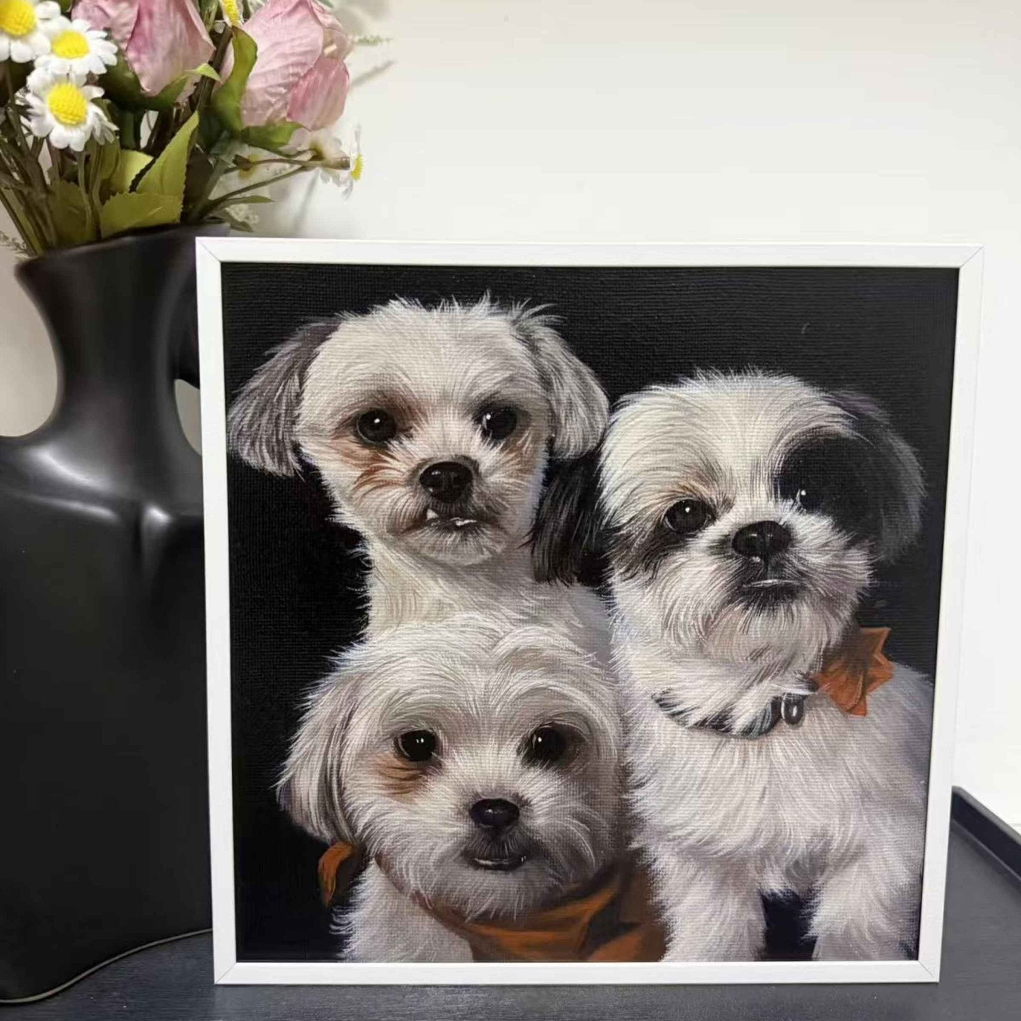 Hand - Painted Pet Portrait —Acrylic on Canvas - Holdmypawart