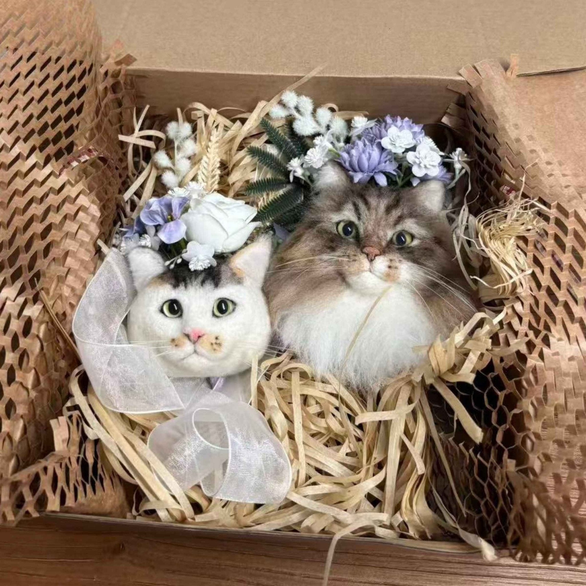 Custom Needle - Felt Pet Portrait Brooch — 3D Wool Head - Holdmypawart