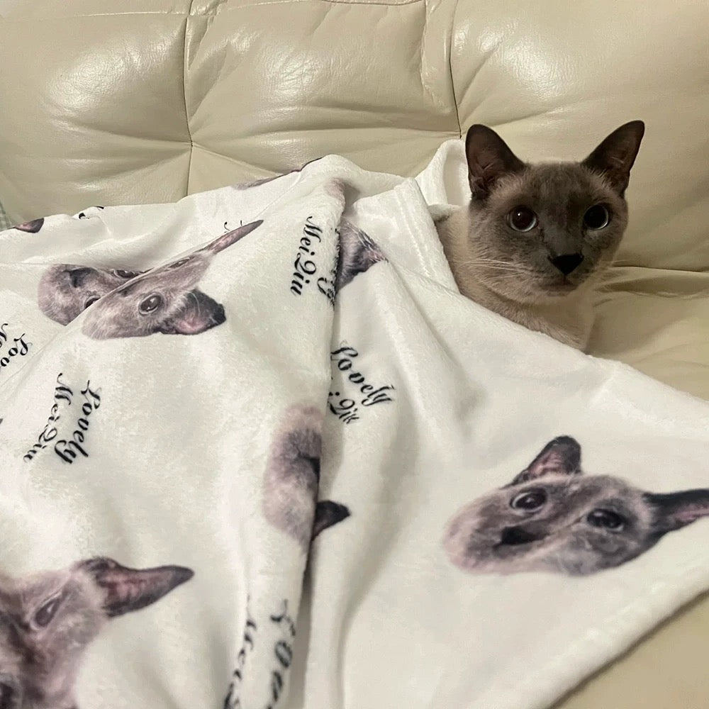Custom Pet Flannel Blanket (Ultra - Soft Microfiber) - Holdmypawart